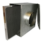 Duct Mounted Filter Box With G2 Paper AND Metal Washable Filter - 100mm