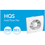 HQS Bathroom Axial Flow Fan - 125mm