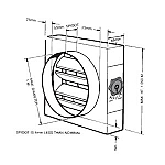 Multileaf Volume Control Dampers - Circular Spigoted Case - MVCD