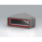 204x60mm Insulated Rectangular Horizontal 45° Bend