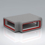 220x90mm Insulated Rectangular T-Piece