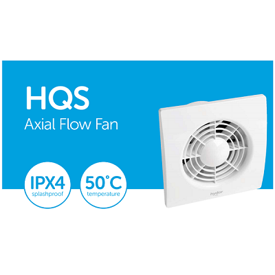 HQS Bathroom Axial Flow Fan - 125mm 1