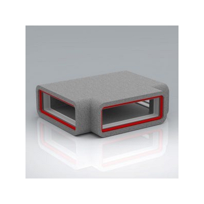 204x60mm Insulated Rectangular T-Piece 1